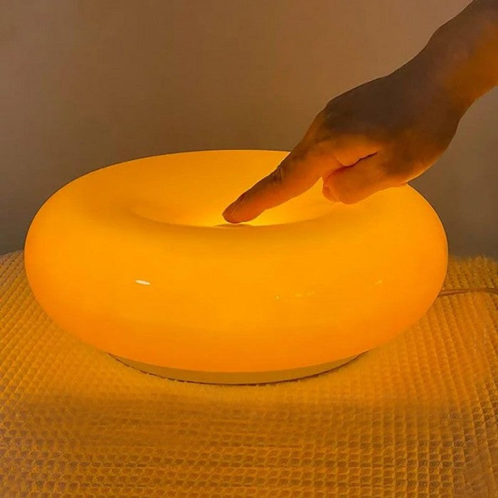 Bauhaus Donut Lamp – Creatieve Designlamp voor Bureau, Muur & Hal | LED Dimbaar in 3 Kleuren